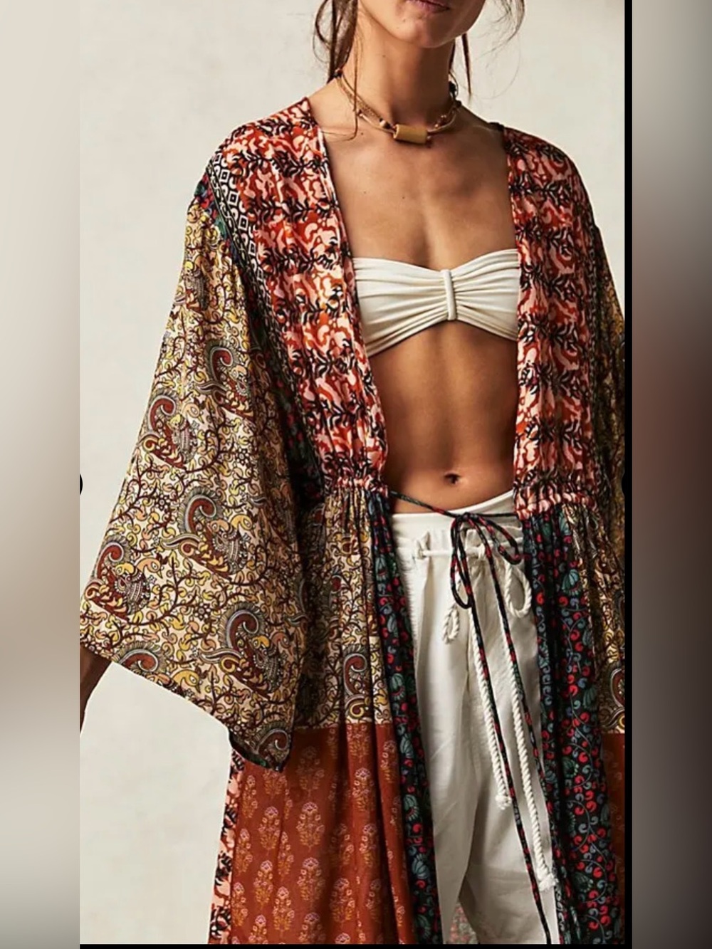 NWOT- FREE PEOPLE Bombay Kimono - Picture 3 of 8
